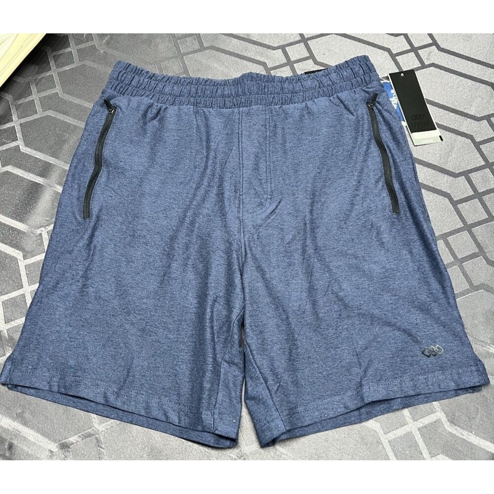 Leg3nd Men's 7" Stretch Athleisure Shorts Navy Heather Small MK39959